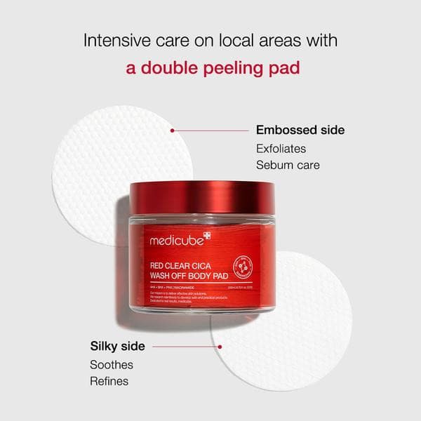 MEDICUBE Red Clear Cica Wash Off Body Pad 200ml 50ea.