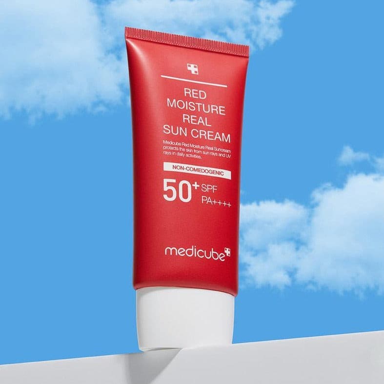 MEDICUBE Red Moisture Real Sun Cream 50ml SPF50+, PA++++ Korean skincare Kbeauty Cosmetics