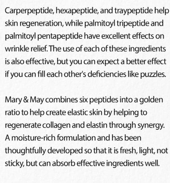 Mary&May 6 Peptide Complex Serum 30ml.