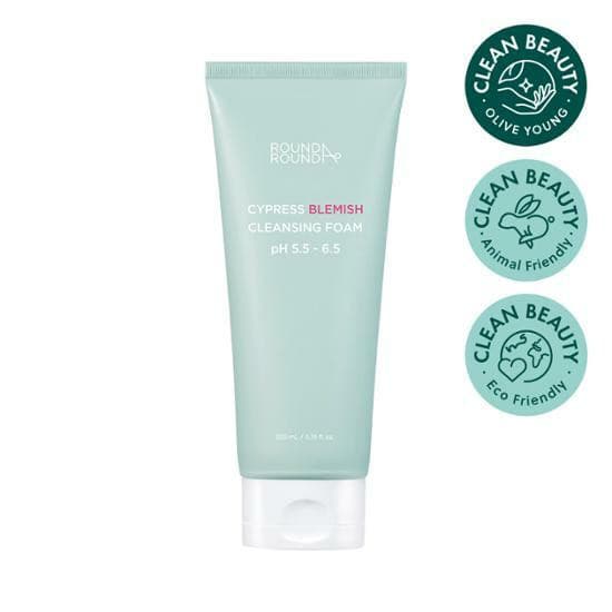 ROUND AROUND Cypress Blemish Cleansing Foam 80ml.