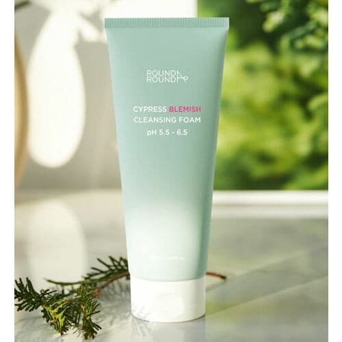 ROUND AROUND Cypress Blemish Cleansing Foam 80ml.