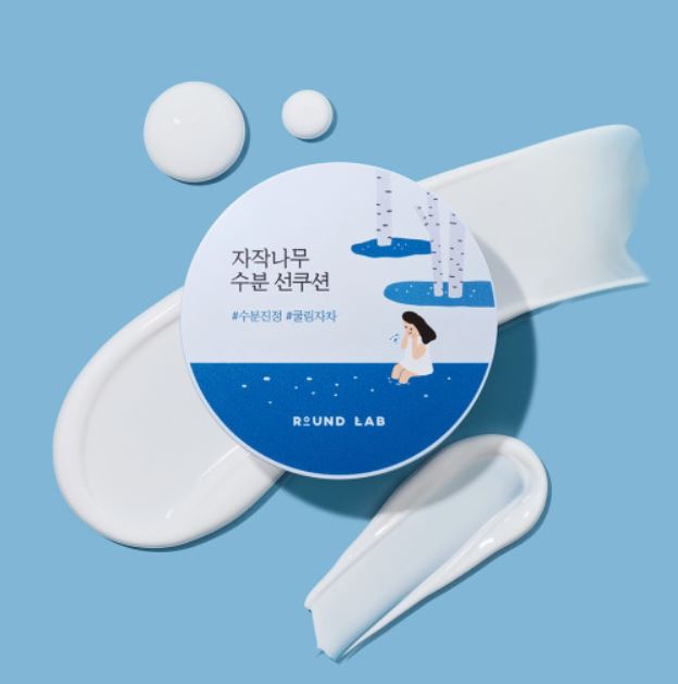 ROUND LAB Birch Juice Moisturizing Sun Cushion 15g.