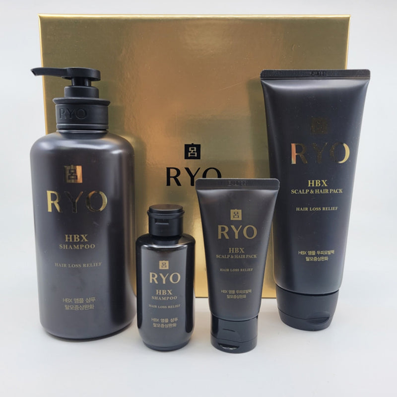 RYO HBX Shampoo Scalp Hairpack Hair Loss Relief Set.