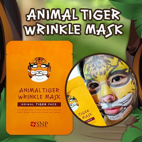 SNP Animal Tiger Wrinkle Mask 25ml 10ea.
