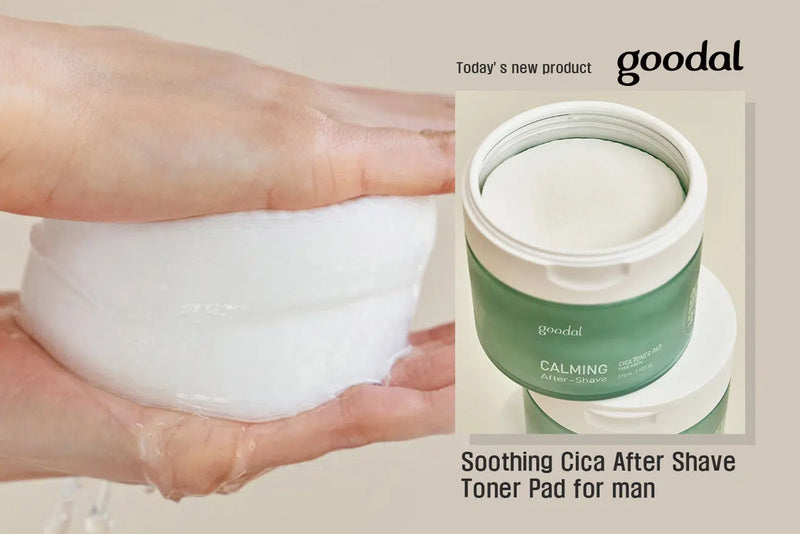GOODAL Calming Cica After Shave Toner Pad For Men 210ml 60ea.