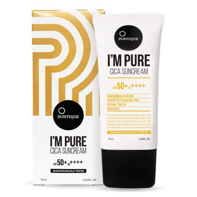 SUNTIQUE Im Pure Cica Suncream 50ml קוריאני טיפוח עור Kbeauty קוסמטי