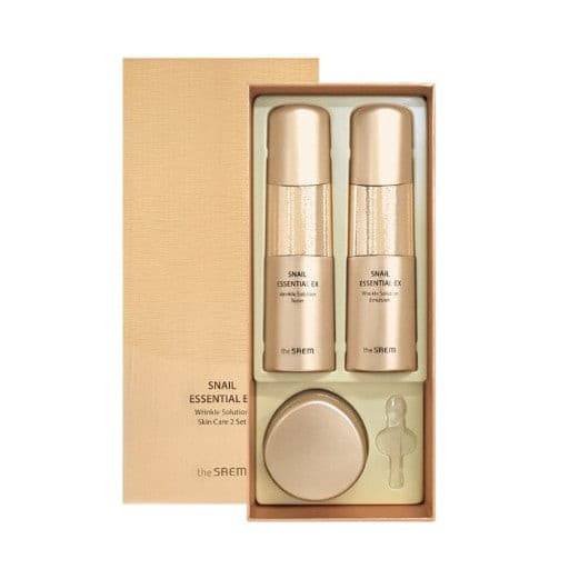 THE SAEM Snail Essential EX Wrinkle Soultion Skin Care 2 Set.
