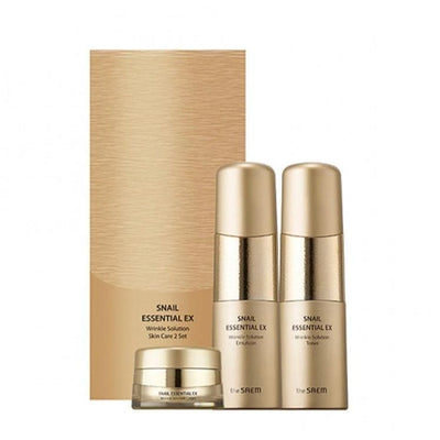 THE SAEM Snail Essential EX Wrinkle Soultion Skin Care 2 Set.