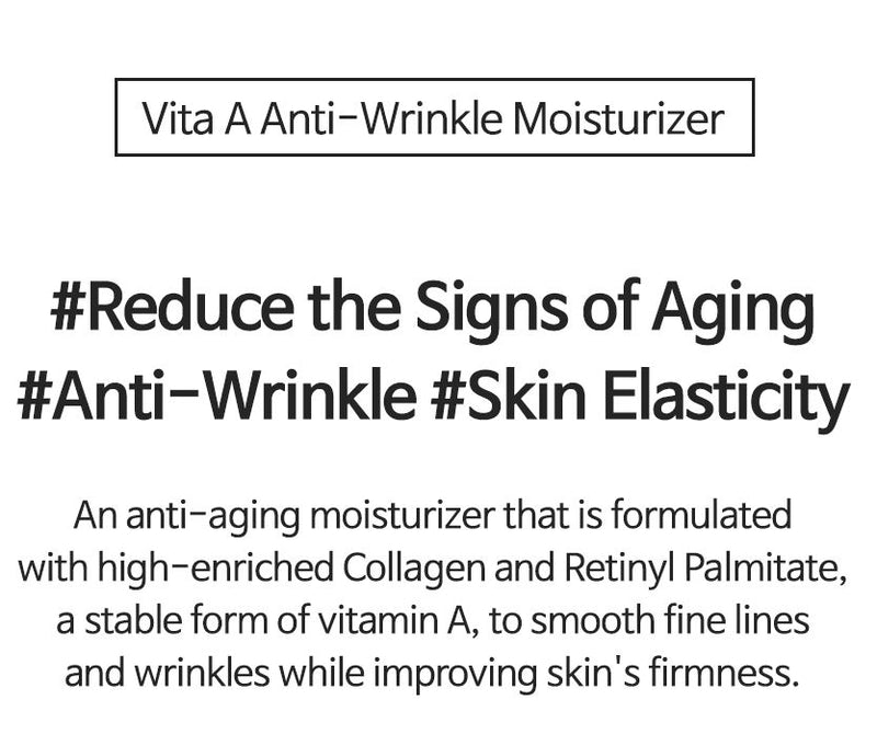 TIAM Vita A Anti-Wrinkle Moisturizer 80ml Korean skincare Kbeauty Cosmetics