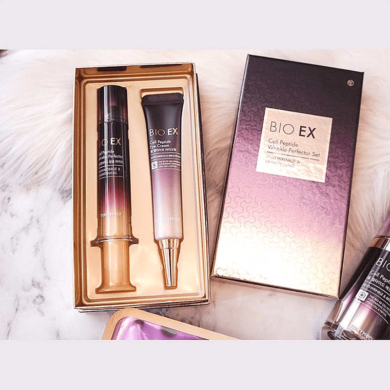 TONYMOLY Bio EX Cell Peptide Wrinkle Perfector Set Eye Cream.