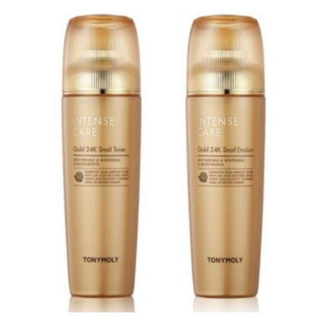 TONYMOLY Intense Care Gold 24K Snail 2 Set Korean skincare Kbeauty Cosmetics