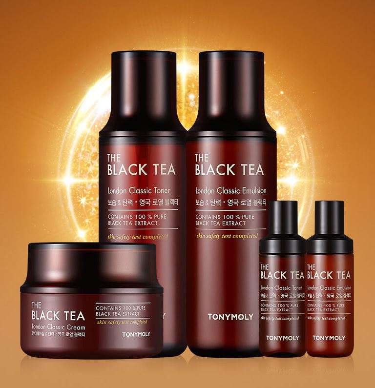 TONYMOLY The Black Tea Skin Care 3 Set Korean skincare Kbeauty Cosmetics