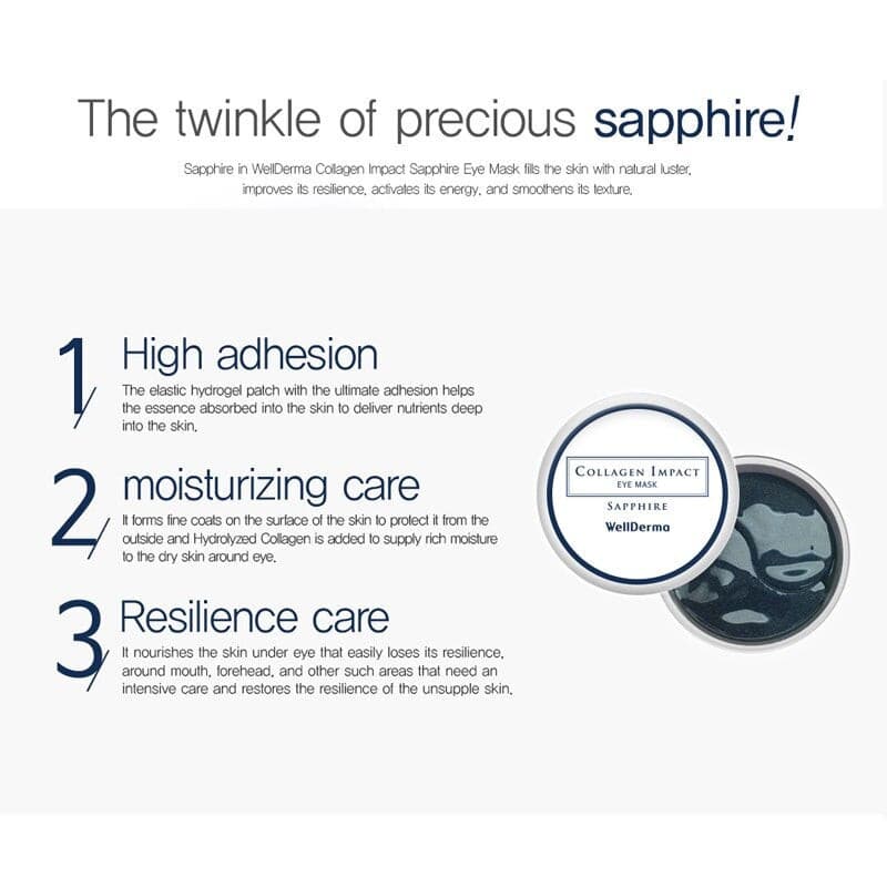 WellDerma Collagen Impact Sapphire Eye Mask 60ea.