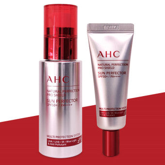 AHC Natural Perfection Pro Shield Sun Perfector Special Set 55ml 1ea + 20ml 2ea.