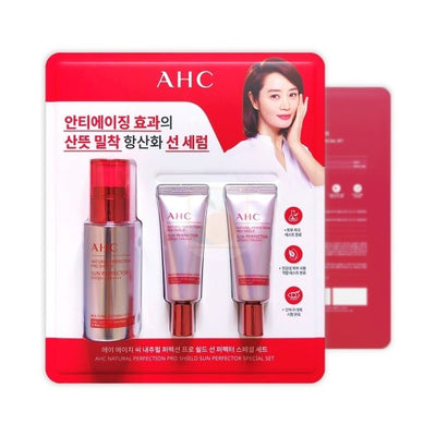 AHC Natural Perfection Pro Shield Sun Perfector Special Set 55ml 1ea + 20ml 2ea.