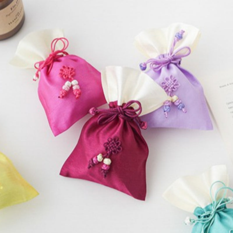 Mini Silk Brocade Lucky Pouch - Medium, Large