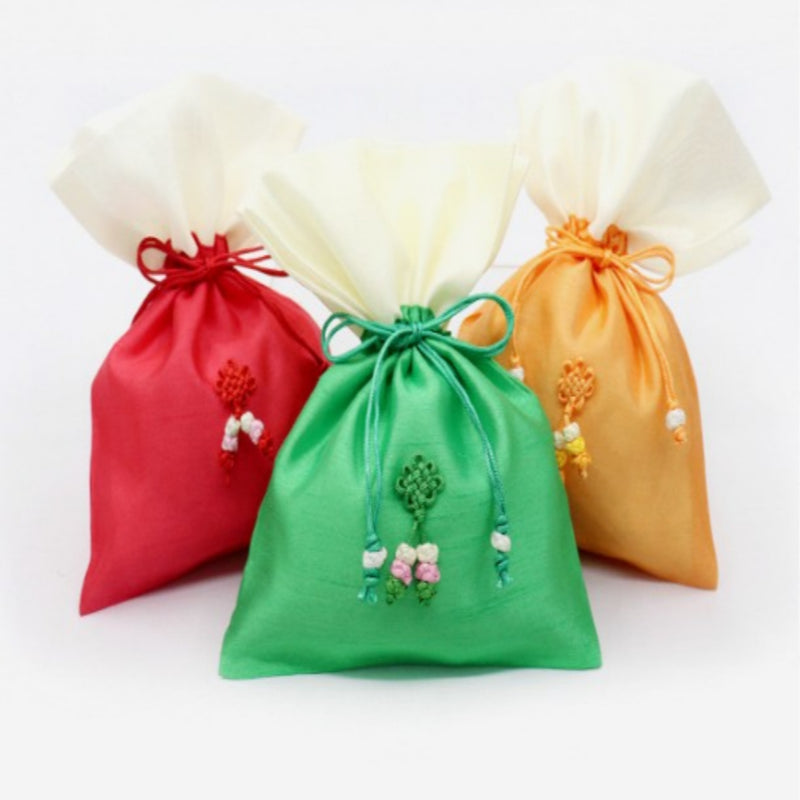 Mini Silk Brocade Lucky Pouch - Medium, Large