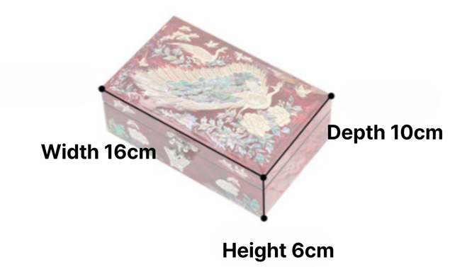 Mother-of-Pearl Inlaid Hanji Jewelry Box 16cm