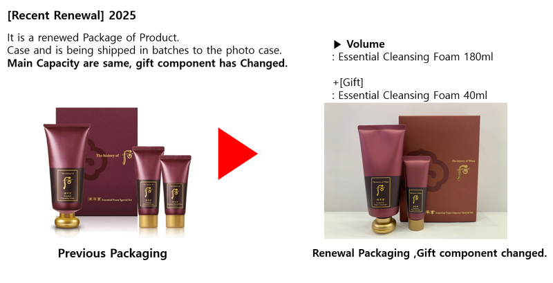 THE HISTORY OF WHOO Essential Cleansing Foam 180ml Special Set