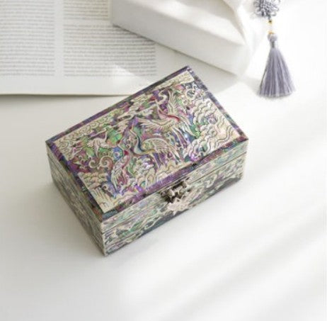 Colored Mother-of-Pearl Mini Jewelry Box 13.5cm