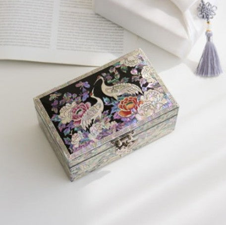 Colored Mother-of-Pearl Mini Jewelry Box 13.5cm