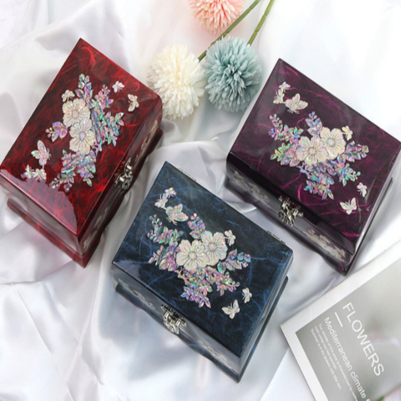 Hanji Mother-of-Pearl Jewelry Box 15cm
