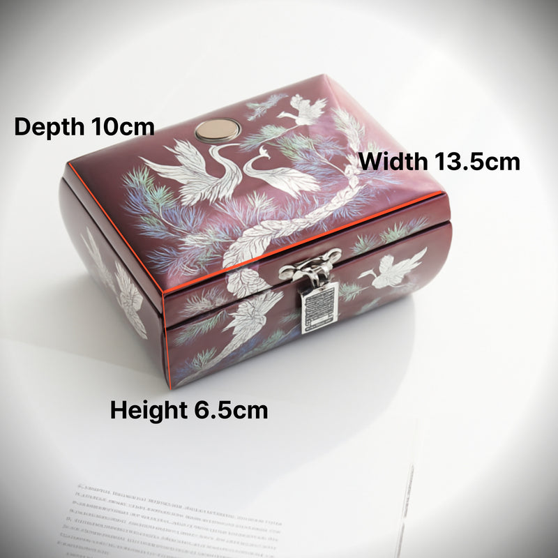 Luxury Mother-of-Pearl Curved Jewelry Box