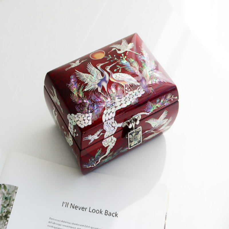 Luxury Mother-of-Pearl Curved Jewelry Box