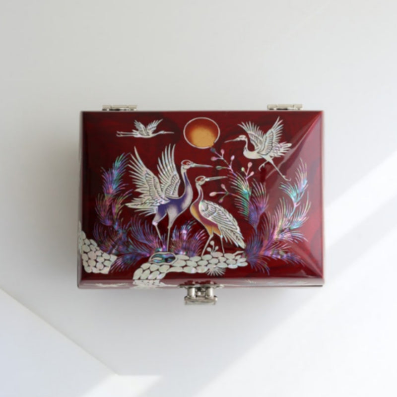 Luxury Mother-of-Pearl Curved Jewelry Box