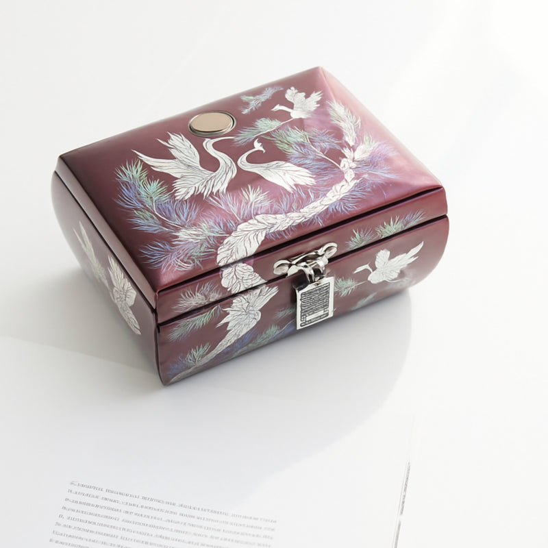 Luxury Mother-of-Pearl Curved Jewelry Box