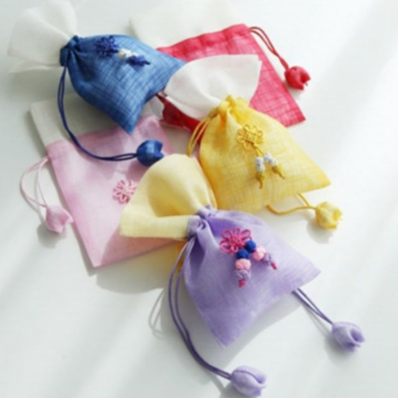 Mini Ramie Tulip Knot Lucky Pouch  - Random Color