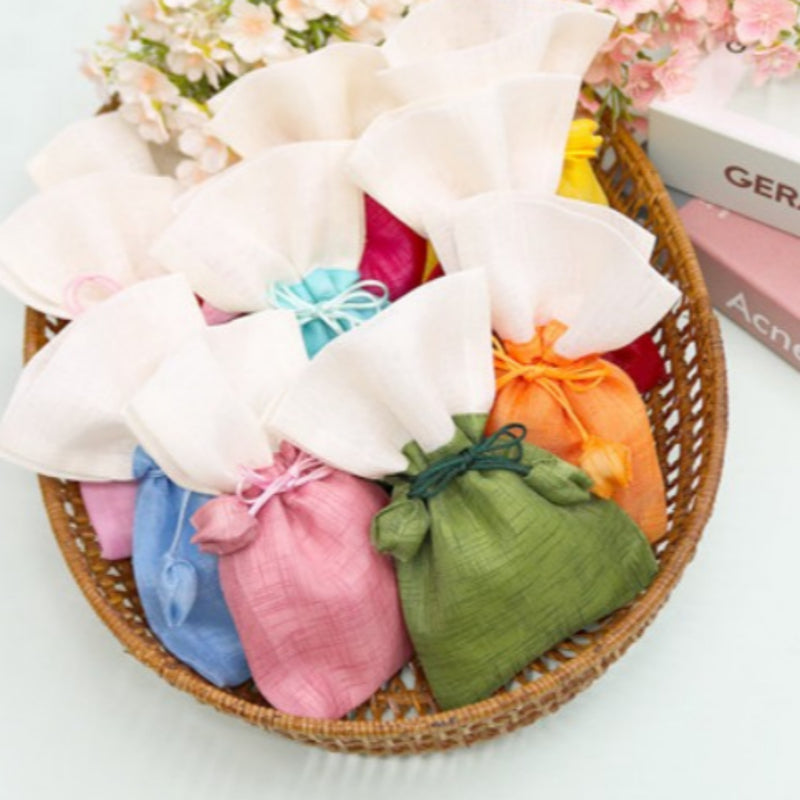 Mini Ramie Tulip Tassel Lucky Pouch  - Random Color