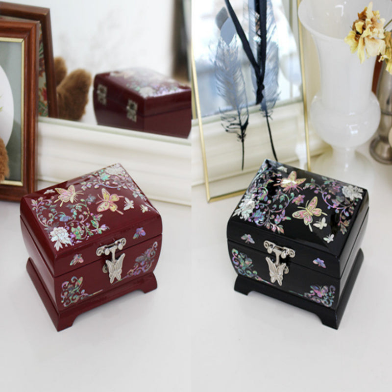 Mother-of-Pearl Curved Mini Jewelry Box