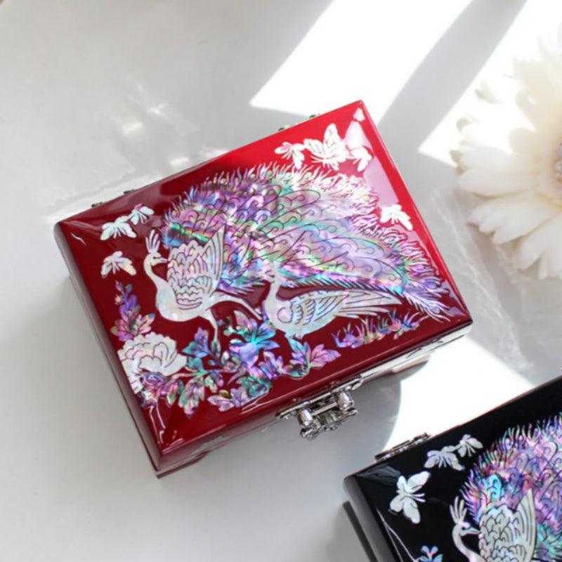 Mother-of-Pearl Curved Mini Jewelry Box