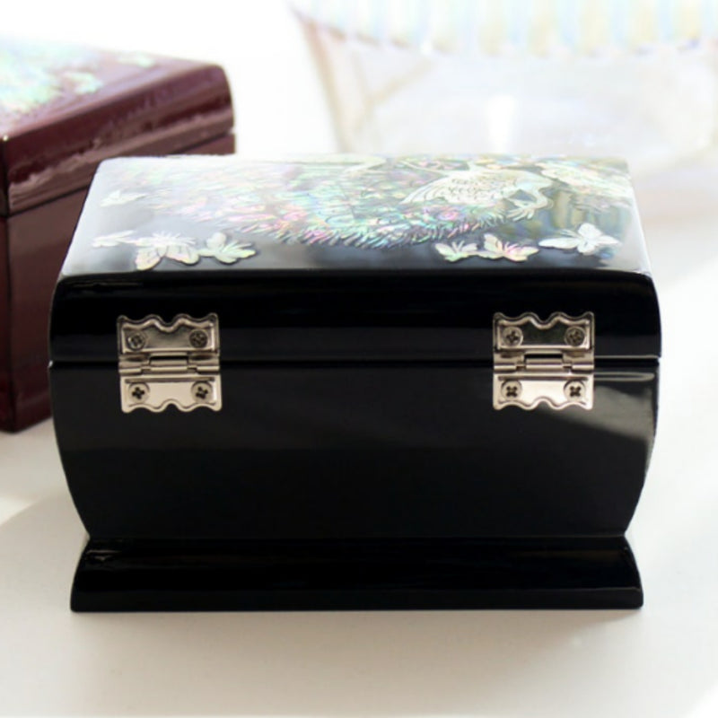 Mother-of-Pearl Curved Mini Jewelry Box