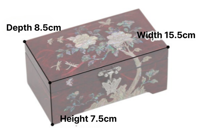 Mother-of-Pearl Mini Jewelry Box 15cm – Single Layer