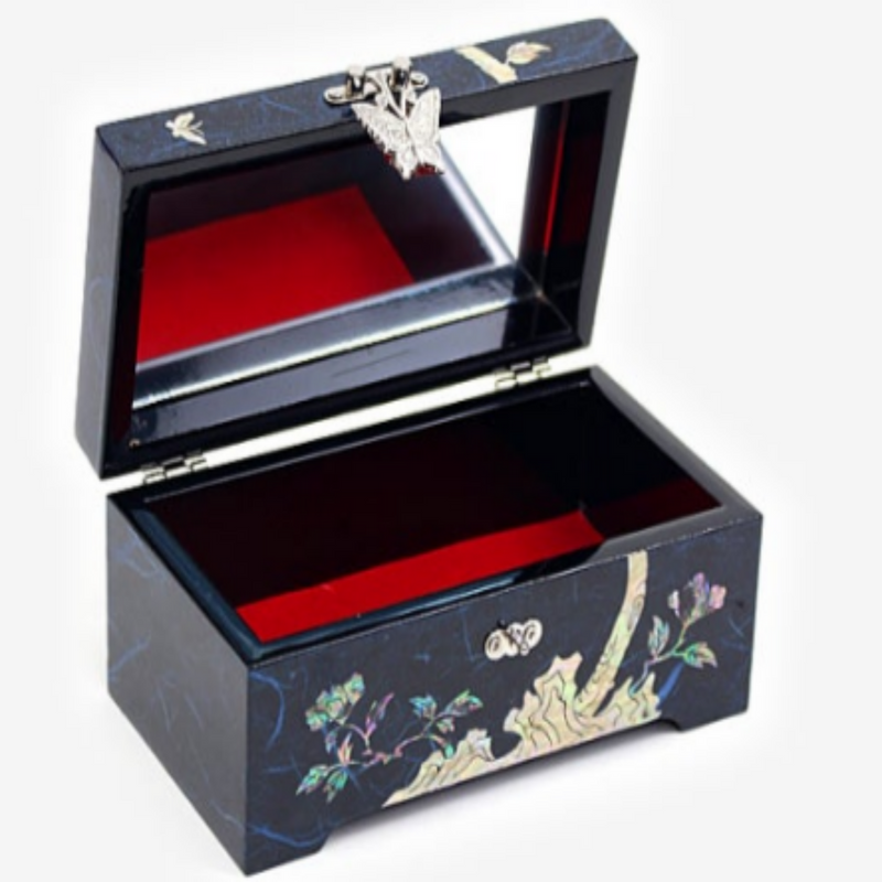 Mother-of-Pearl Mini Jewelry Box 15cm – Single Layer