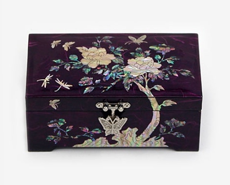 Mother-of-Pearl Mini Jewelry Box 15cm – Single Layer