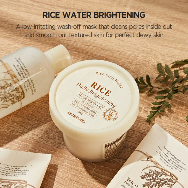 SKINFOOD Rice Daily Brightening Mask Wash Off 210g