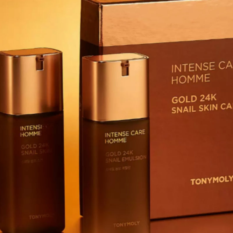 Tonymoly Intense Care Gold 24K Snail Homme 2pcs Set