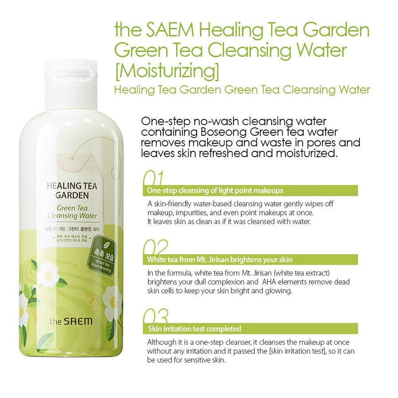 THE SAEM Healing Tea Garden Green Tea Cleansing Water 150ml.