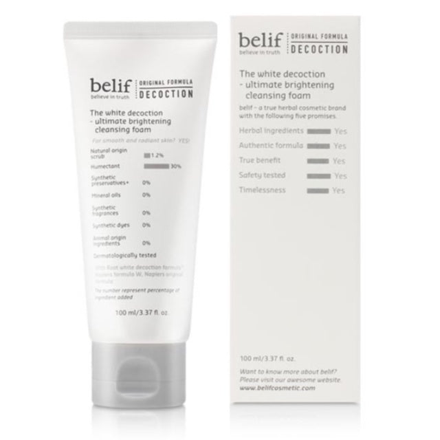 BELIF The White Decoction - Ultimate Brightening Cleansing Foam 100ml.