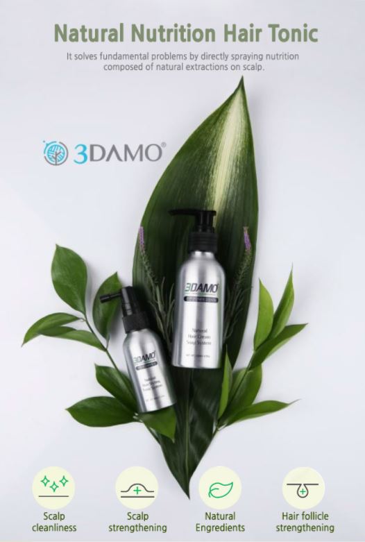 3DAMO Natural Nutrition Hair Tonic, Scalp Strengthening 60ml.