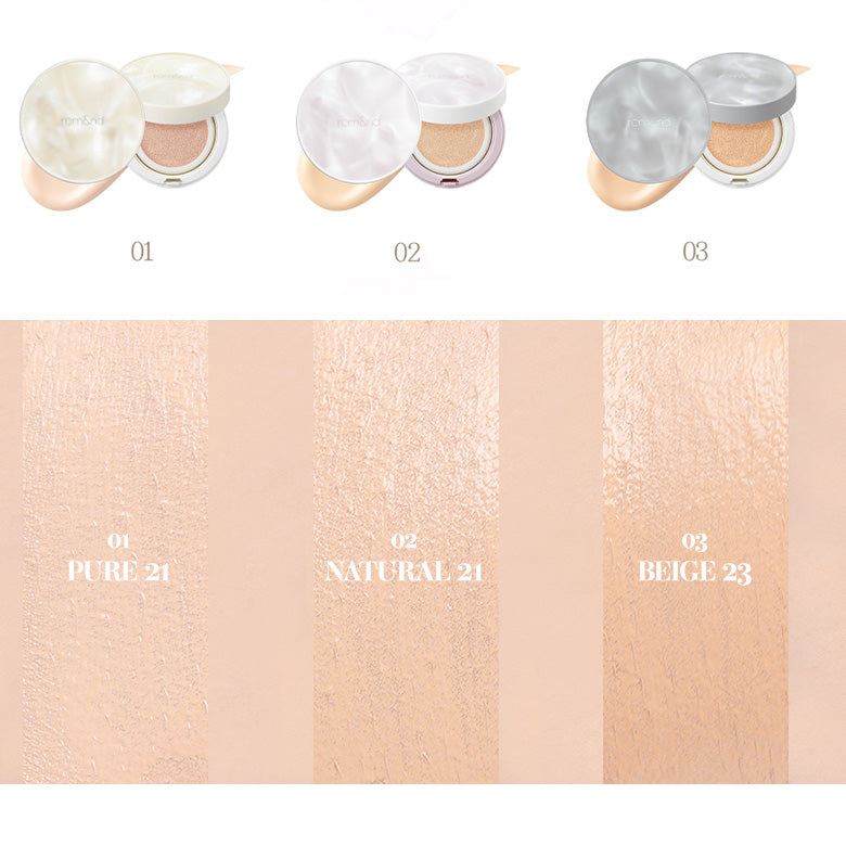 ROMAND Clear Cover Cushion SPF50+ PA+++ 14g [Hanbok Project].