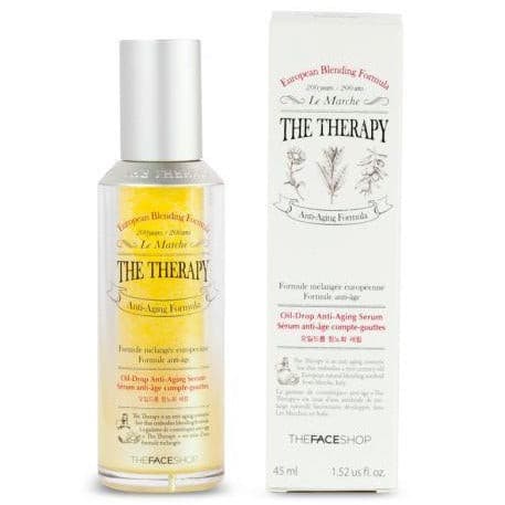 The Face Shop The Therapy Oil Drop Anti Aging Facial Serum 45ml Korean skincare Kbeauty Cosmetics