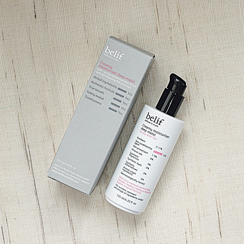 Belif Creamy Moisturizer Deep Moist 125ml is for dry skin type gently nourishes the skin, replenishing  skin for smoother