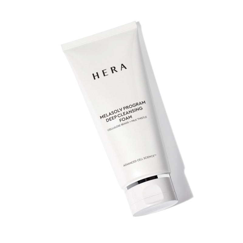 HERA MELASOLV PROGRAM DEEP CLEANSING FOAM DUO SET is Surfactants derived from olive oil leave the skin feeling moisturized and refreshed after cleansing.