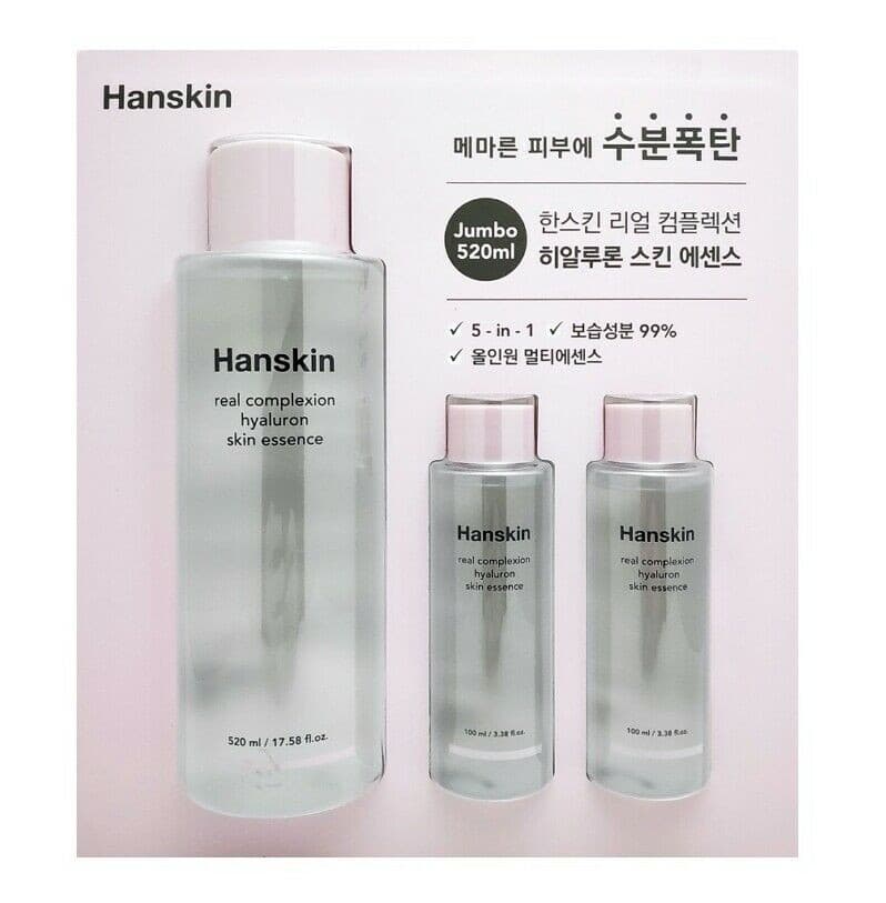 HANSKIN Real Complexion Hyaluron Skin Essence 520ml Special Set.