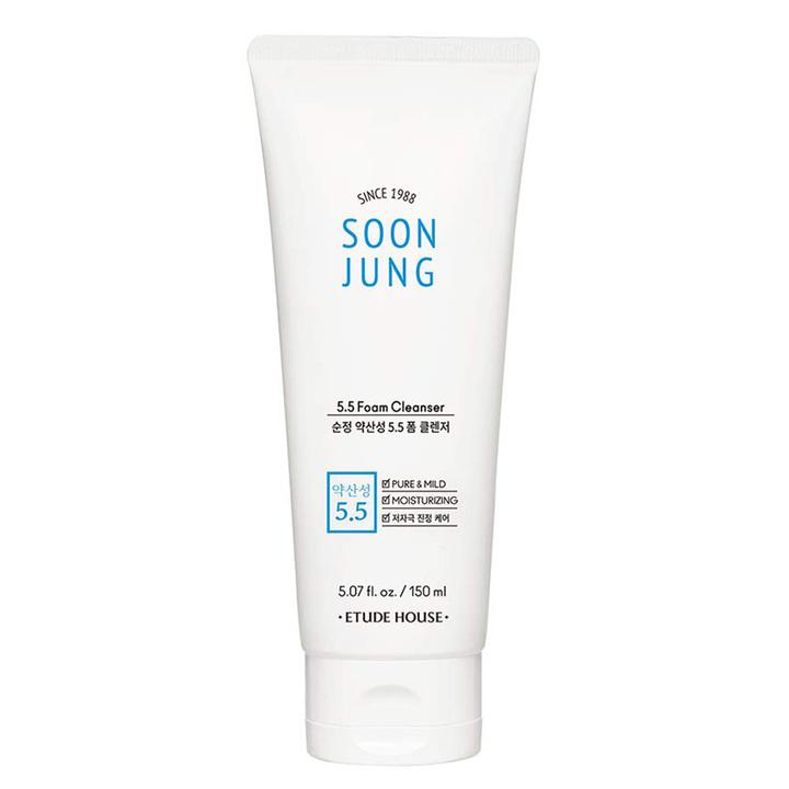 ETUDE HOUSE Soon Jung Ph 5.5 Foam Cleanser 150ml Korean skincare Kbeauty Cosmetics
