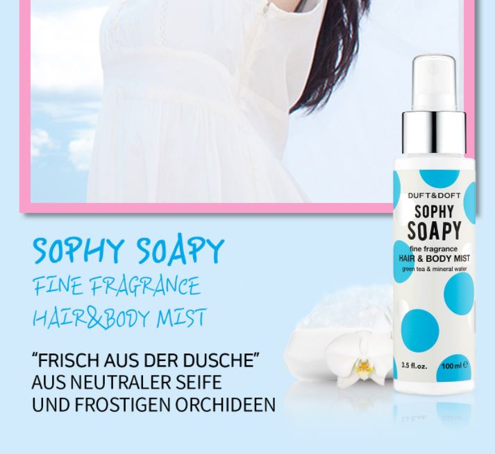 DUFT&DOFT Sophy Soapy Fine Fragrance Hair & Body Mist 150ml.